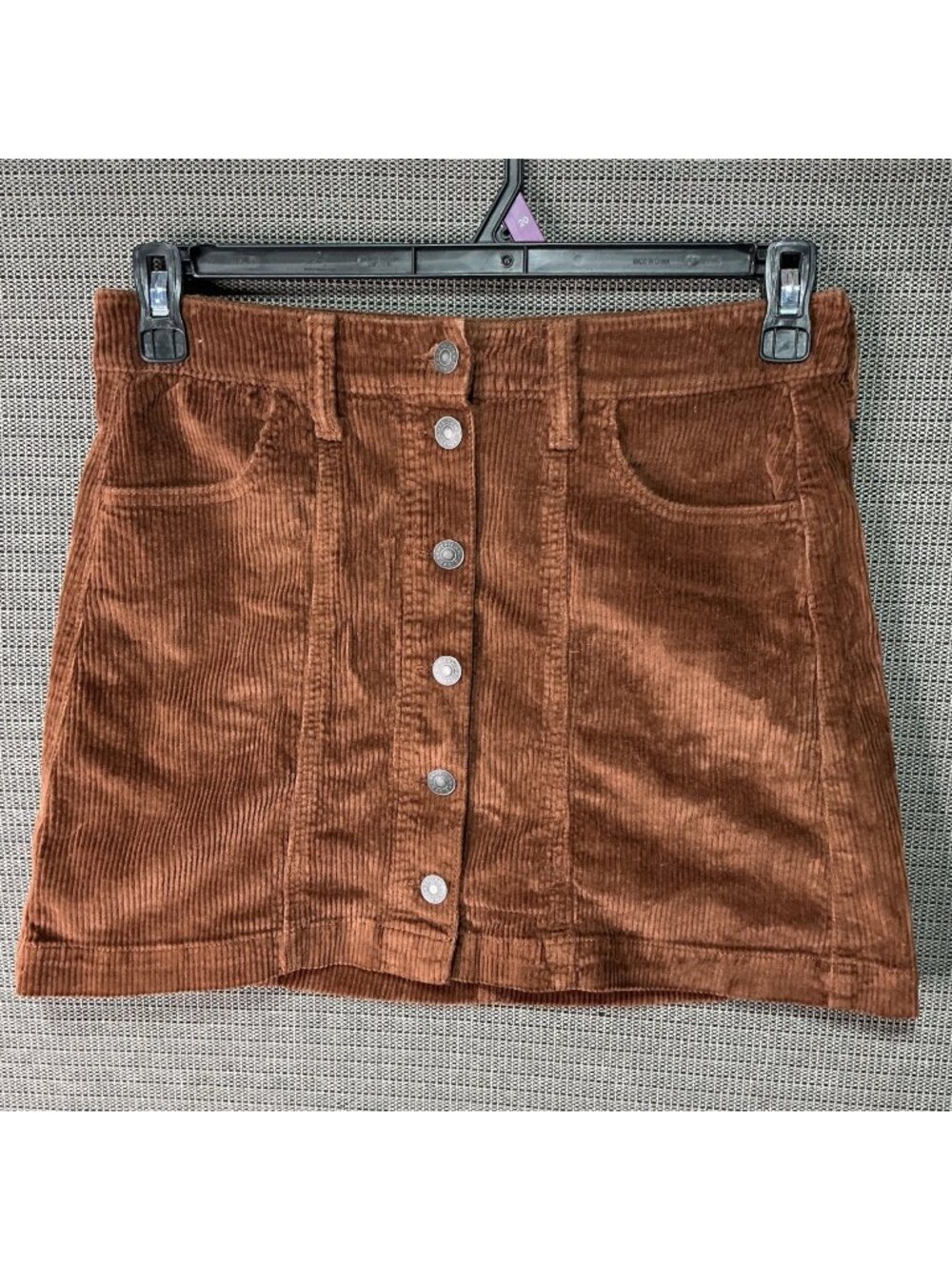 American Eagle Women's Brown Corduroy Super High-Rise Mini Skirt Size 4